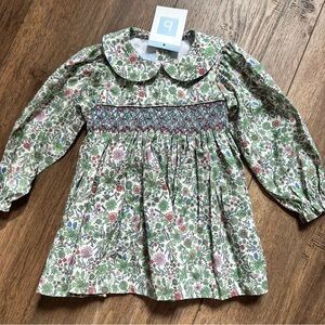 NWT! Girl’s Bella Bliss Garden Floral Peter Pan Dress, Easter, Quiet Luxury, 18m